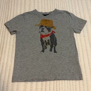 Hanna Andersson Cowboy Dog T-shirt in Grey Size 3